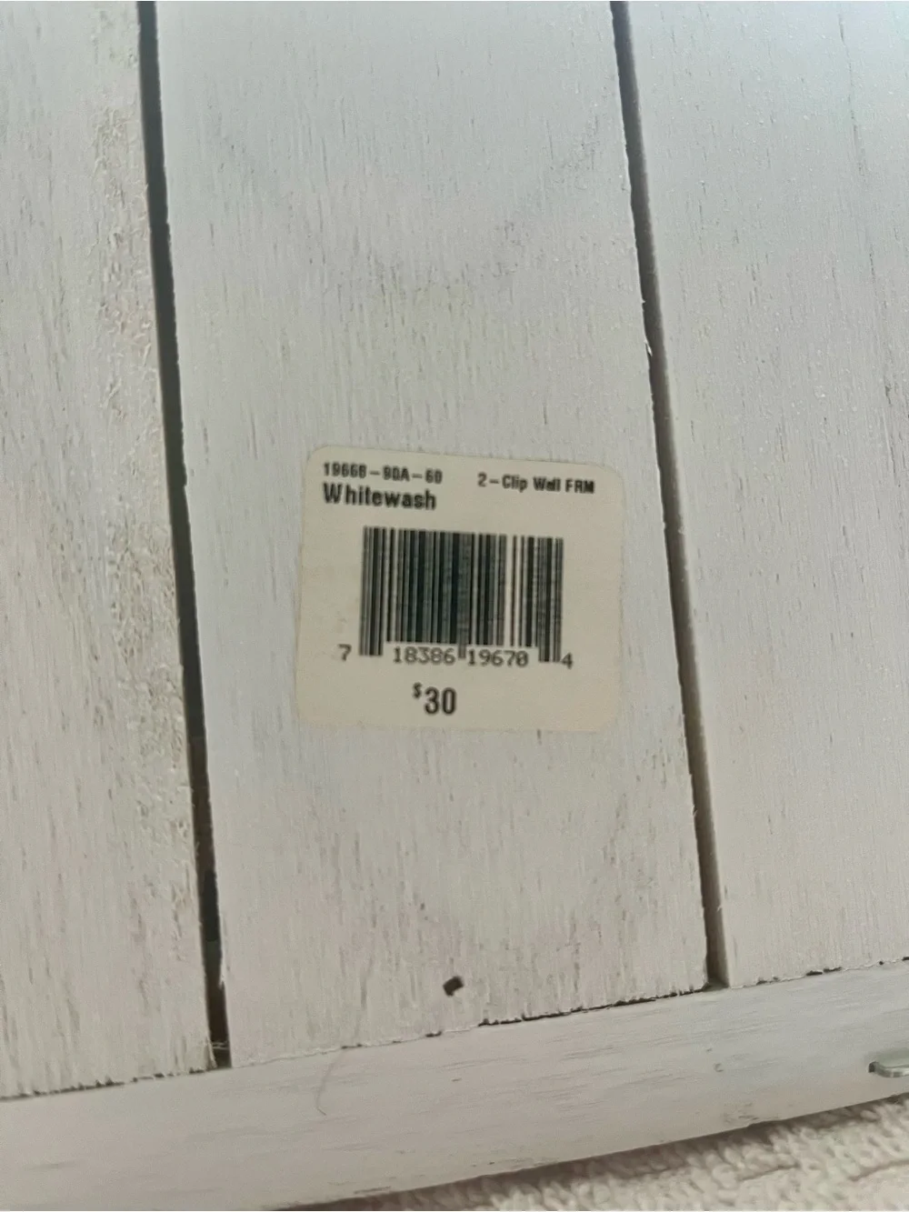 Whitewashed 2-Clip Wall Frame - Picture 7 of 7